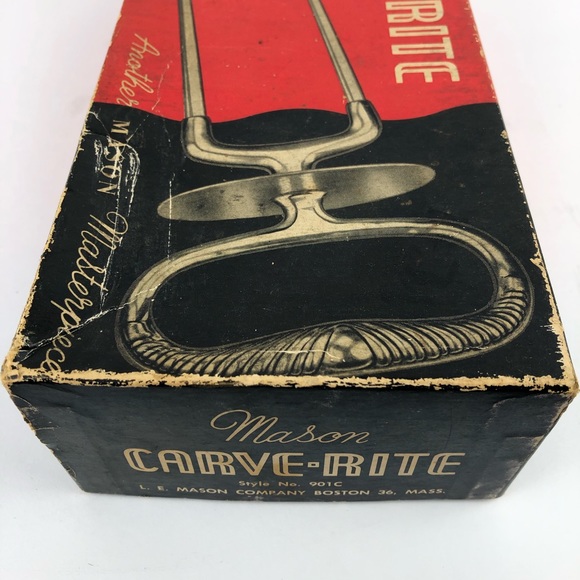 Vintage Carving Fork Mason Carve-Rite Fork for Turkey / Ham / Roast Holder - Picture 2 of 8